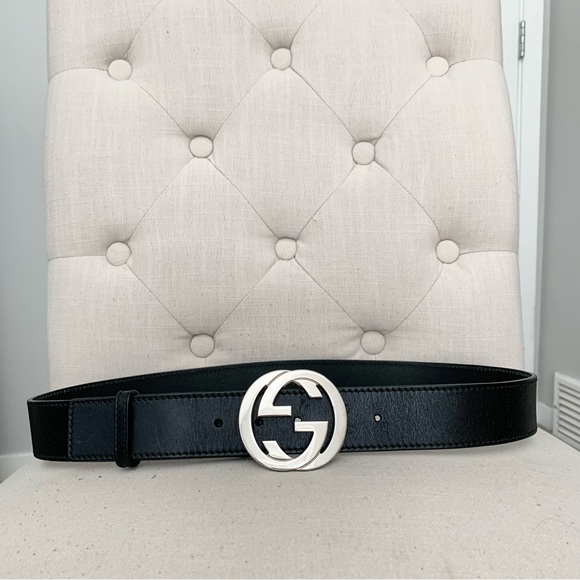 Gucci Interlocking G black leather belt size 95/38 - Picture 16 of 17